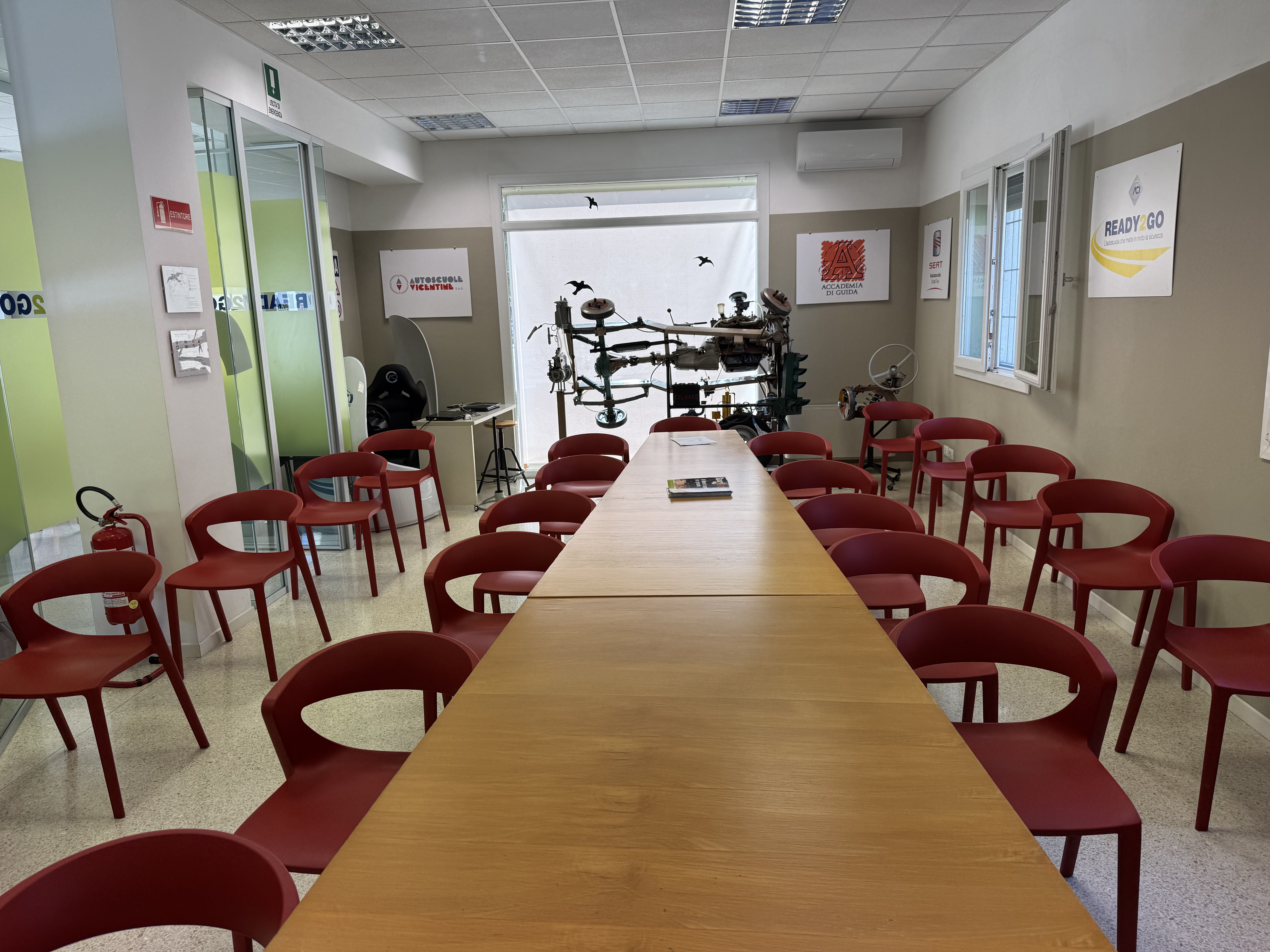 Aula didattica dell'Autoscuola ACI Vicenza